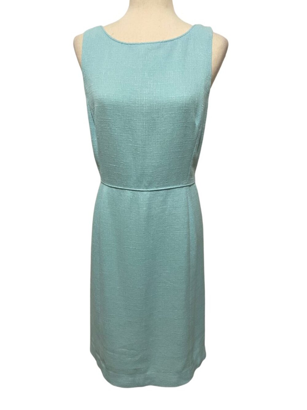 Women’s Lilly Pulitzer Shift Dress Shorely Blue Aqua Tweed Lined Size 8